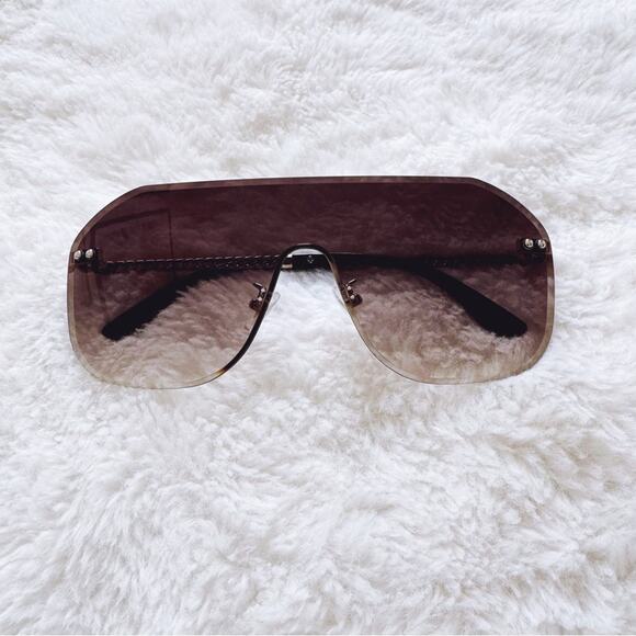 Piper Clear Brown Single-Lens Sunglasses - Picture 3 of 9